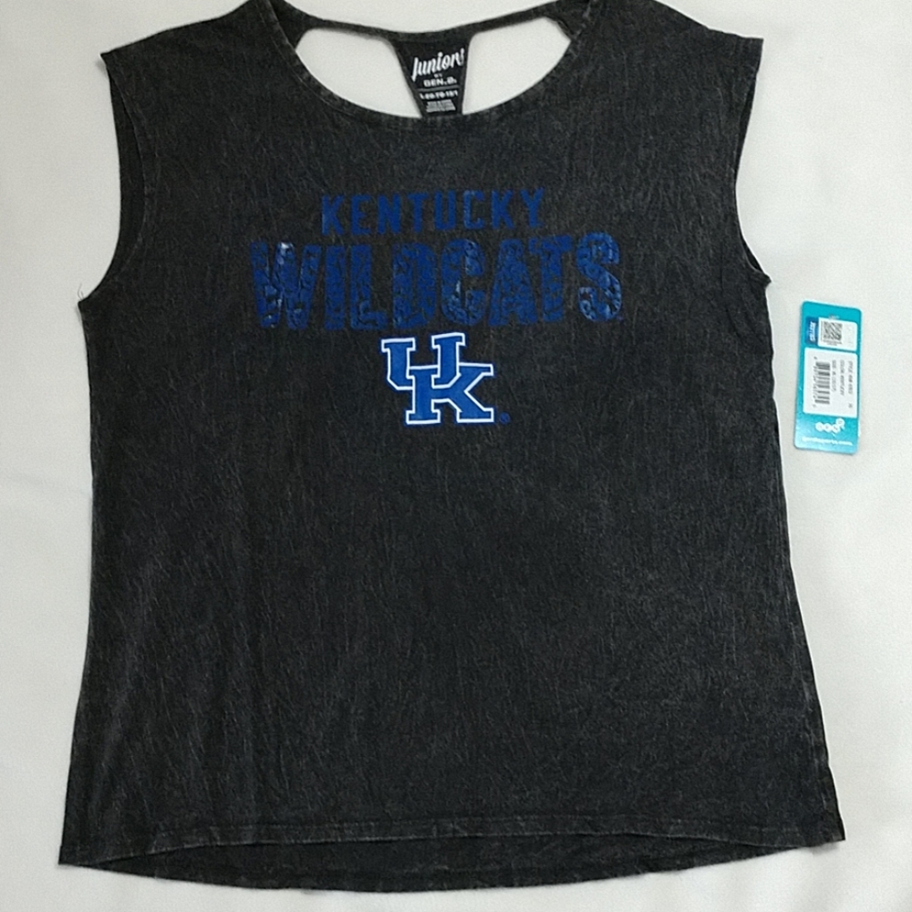 NEW Kentucky Wildcat Muscle Tee Tank Open Back UK Tshirt Gen.2 JuniorXL Charcoal - Picture 3 of 8